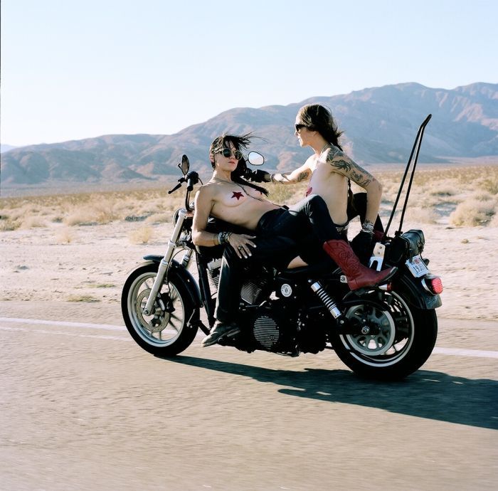 Girls on a motorcycle in Changzhou