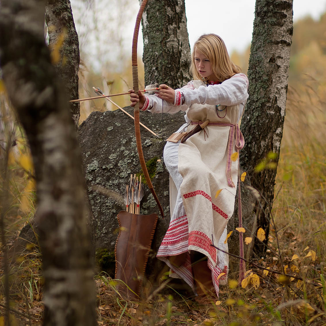 Sexy photo Girls in Slavic costumes in Changzhou